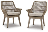 Beach Front - Arm Chair With Cushion (Set of 2) - Beige