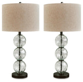 Airbal - Glass Table Lamp (Set of 2) - Clear / Black