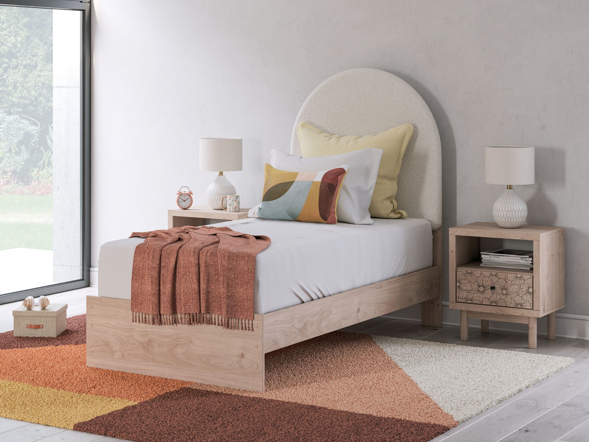 Arloster - Upholstered Panel Bed