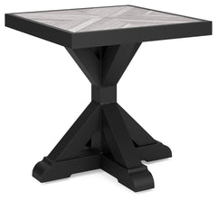 Beachcroft - Square End Table - Black / Light Gray