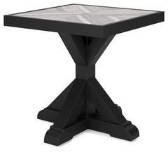 Beachcroft - Square End Table - Black / Light Gray