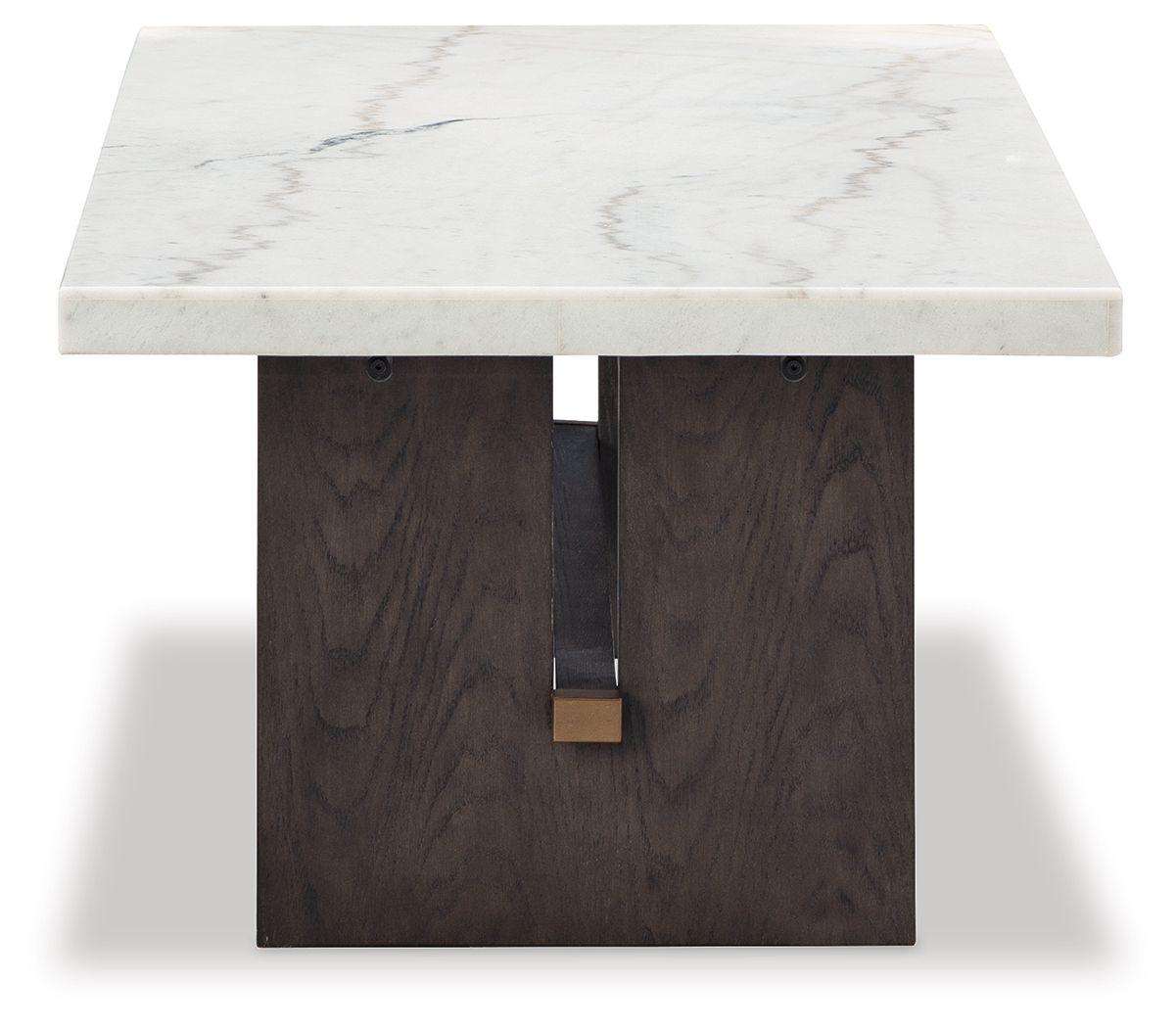 Burkhaus - Rectangular Cocktail Table - White / Dark Brown
